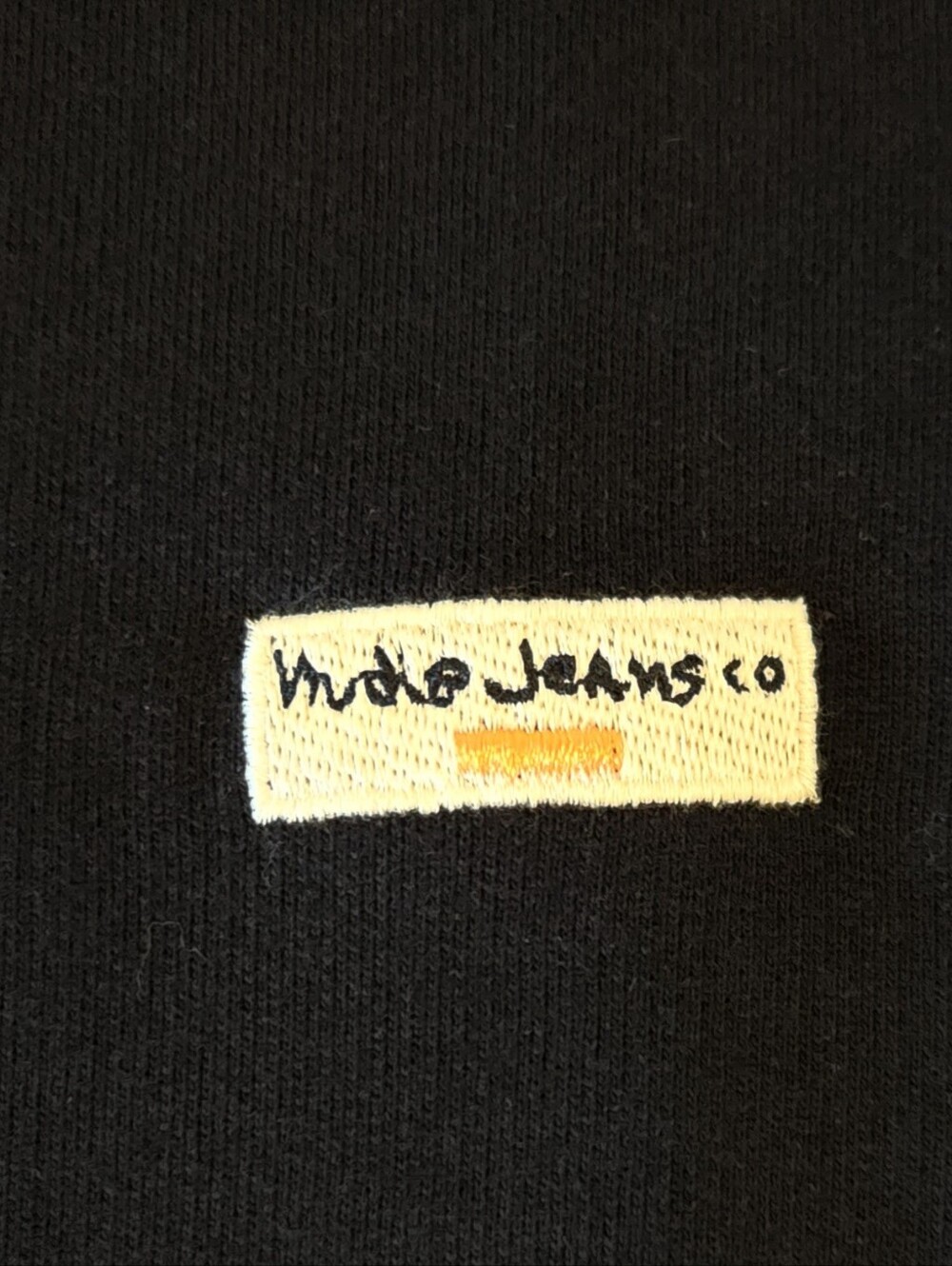 Nudie Jeans Co Samuel Logo Sweatshirt Organic Cotton Size Medium Black Crewneck - Picture 3 of 5